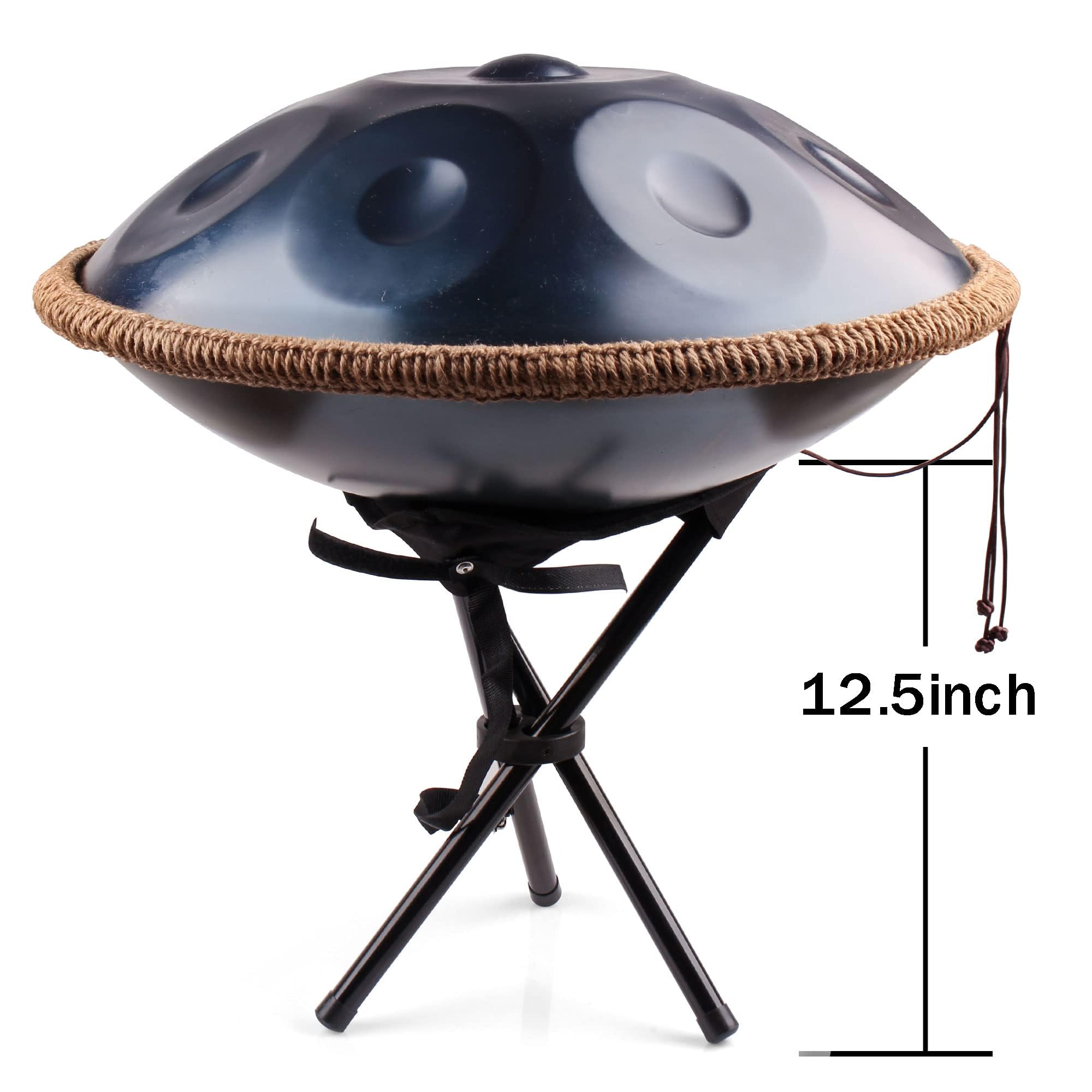 Bęben stalowy, 22 cale, 10 nut, zestaw perkusyjny Handpan Tank, instrument perkusyjny d-moll do jogi, medytacji, edukacji muzycznej itp.