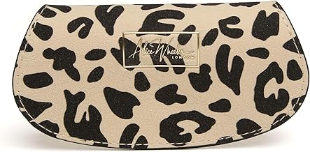 Alice Wheeler Glasses Eyeglasses Case, Vegan Leather Exterior, Velvet Interior, 13.5 x 7.5 cm