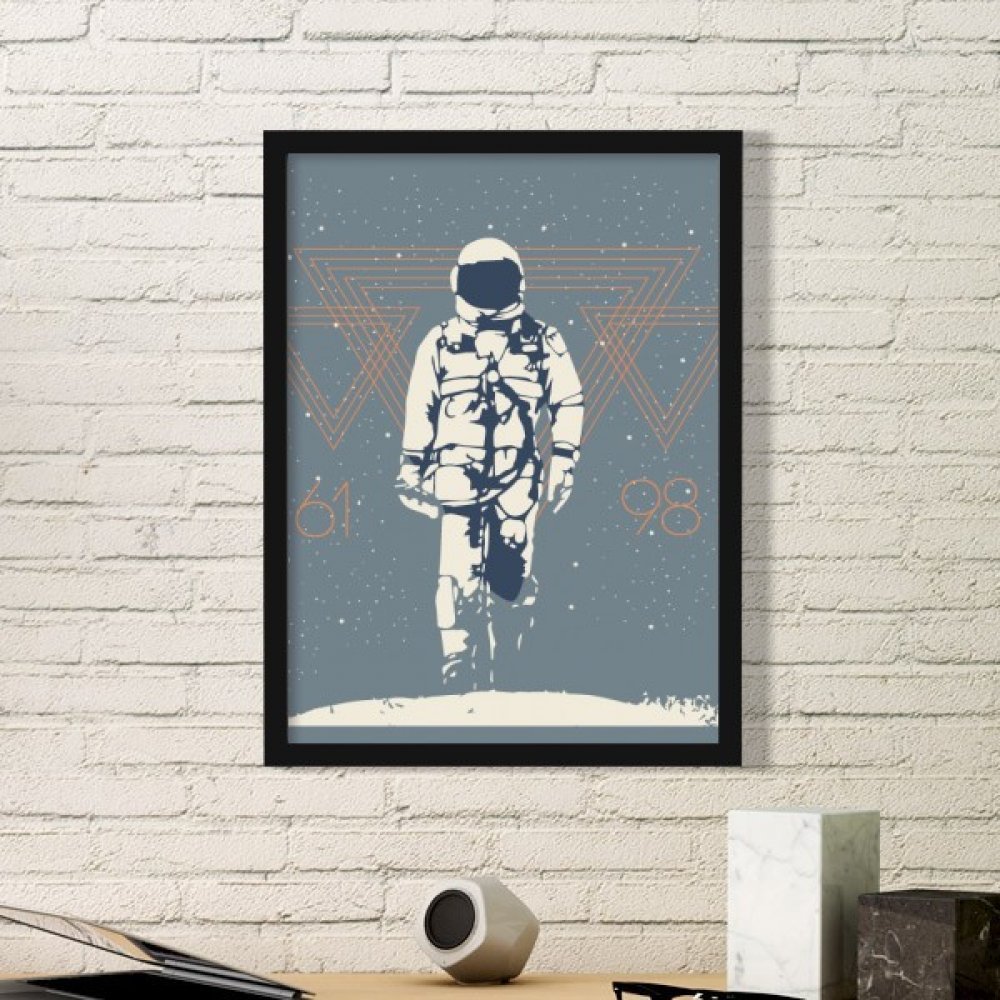 Univers et spaceman art pour mur vide : habillez facilement votre intérieur avec ce cadre noir