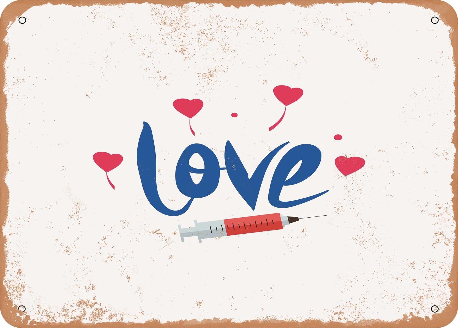Miaomansenstore Metal Sign - Love1 - Vintage Look Sign Home Decor