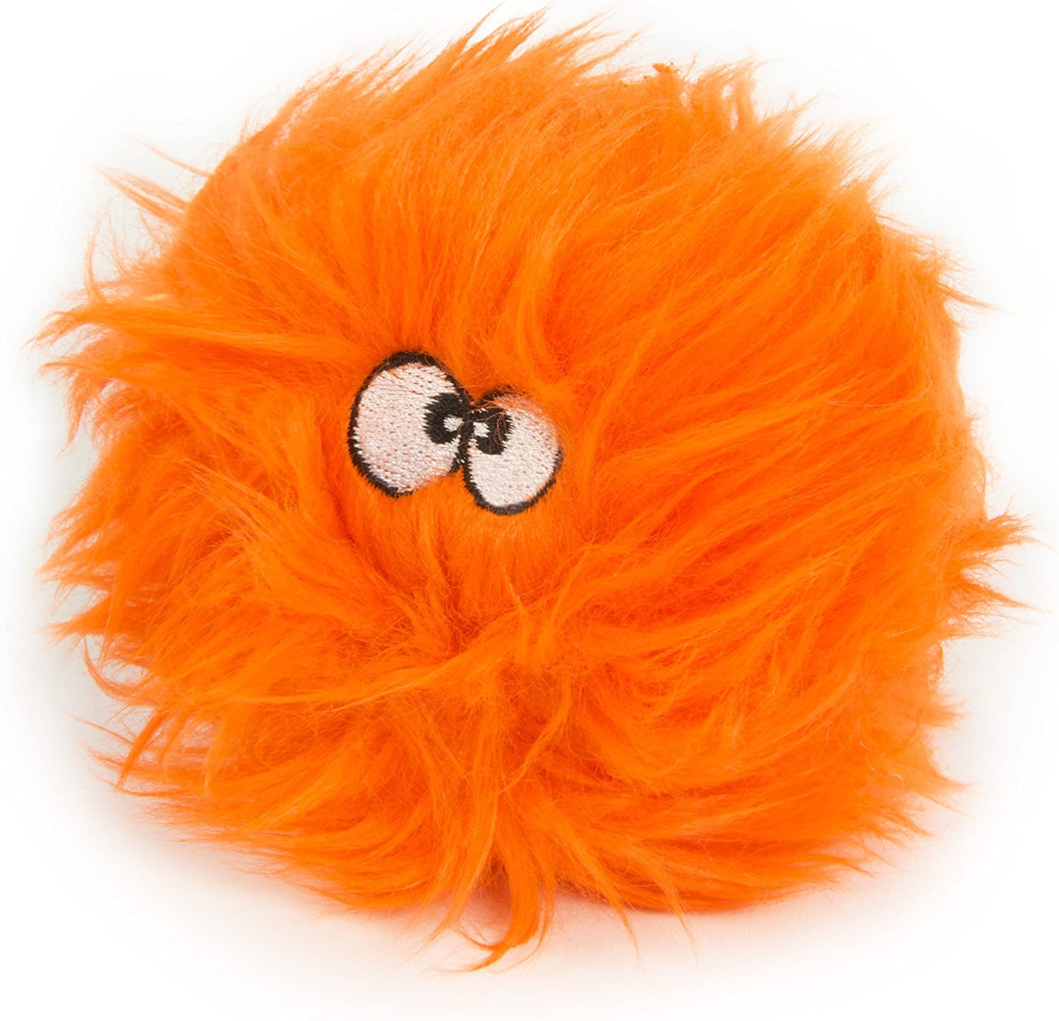 goDog Furballz Just for Me Squeaker Plush Pet Toy for Dogs Puppies, Soft  Durable, Tough Chew Resistant, Reinforced Seams Orange, Mini
