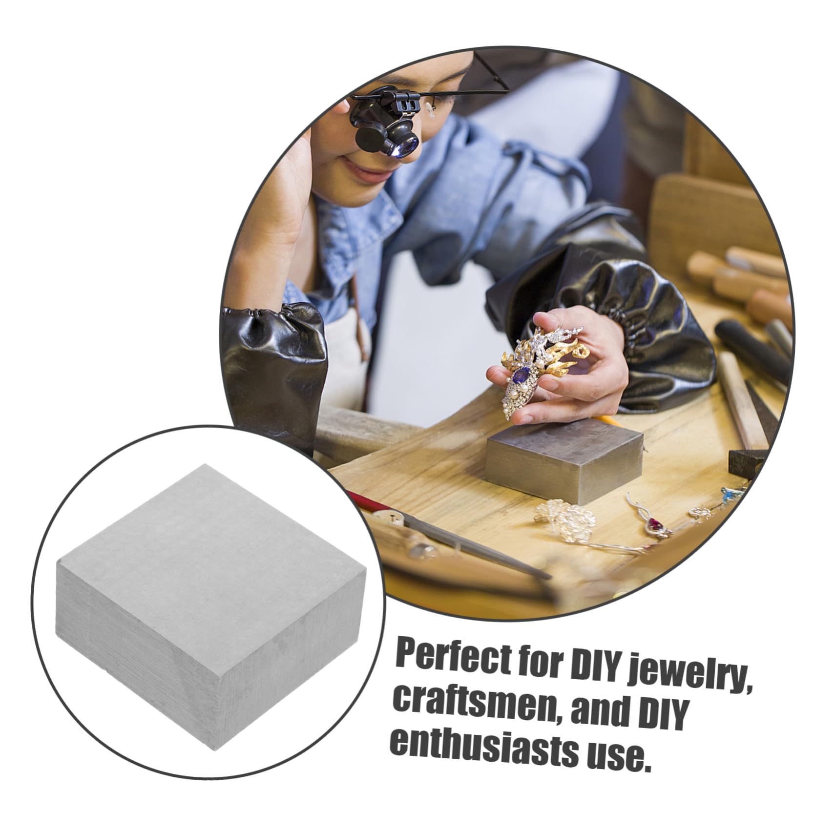 GALPADA Enclume Carrée en Fer Bloc de Forgerie Bloc de Travail pour Bijoux Outil de Fabrication Bijoux Professionnel DIY