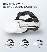 Curea cu baterie externă TRANSNOVO VR Elite pentru Oculus Quest 2 / Meta Quest 2, 6000 mAh, reglabilă, buton unic, afișaj LED, lumină RGB pulsatoare, piele PU 4