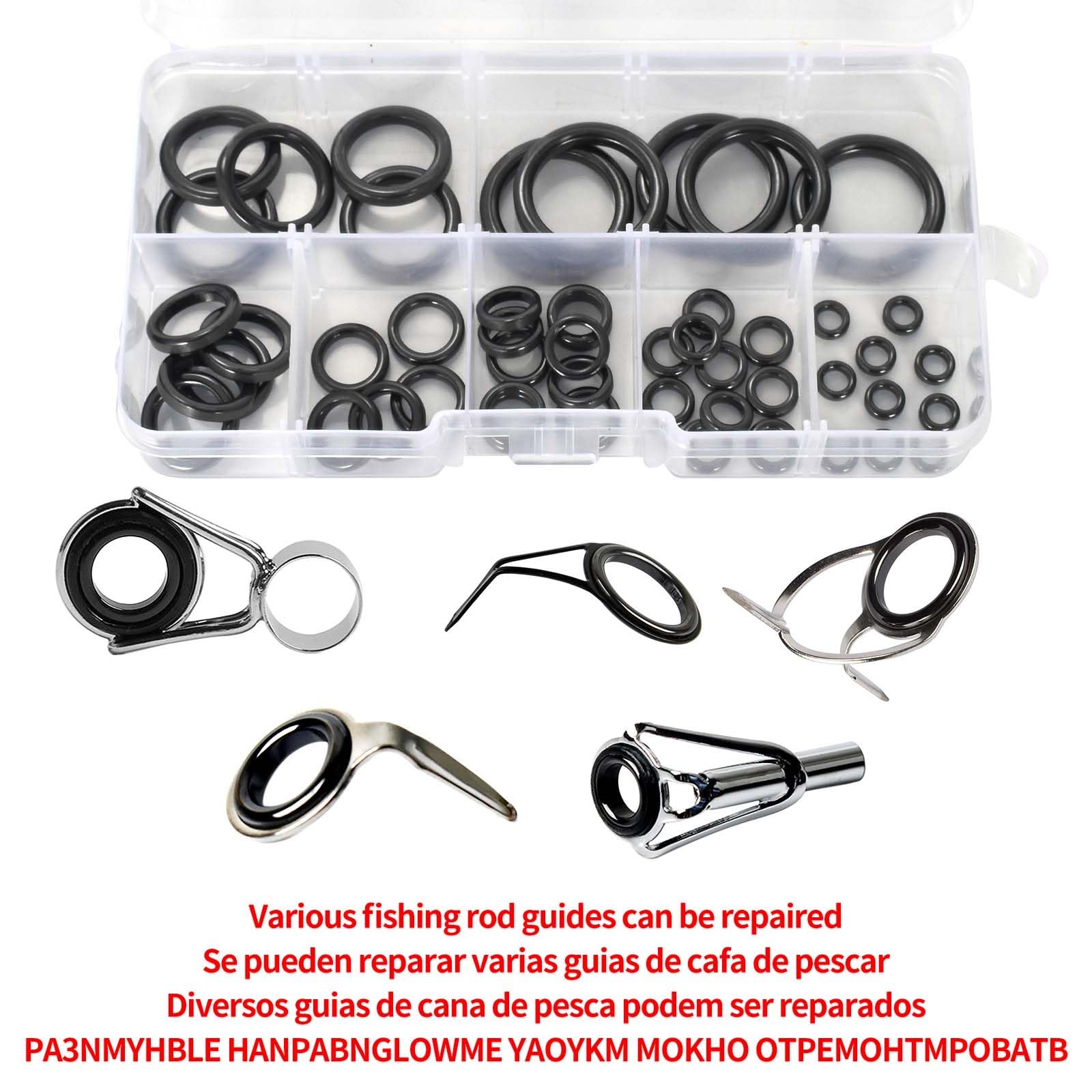 Keenso Set Anelli Guida Per Canna Da Pesca - 90 Pezzi In Acciaio Inox E Ceramica, 9 Dimensioni - Foto 5