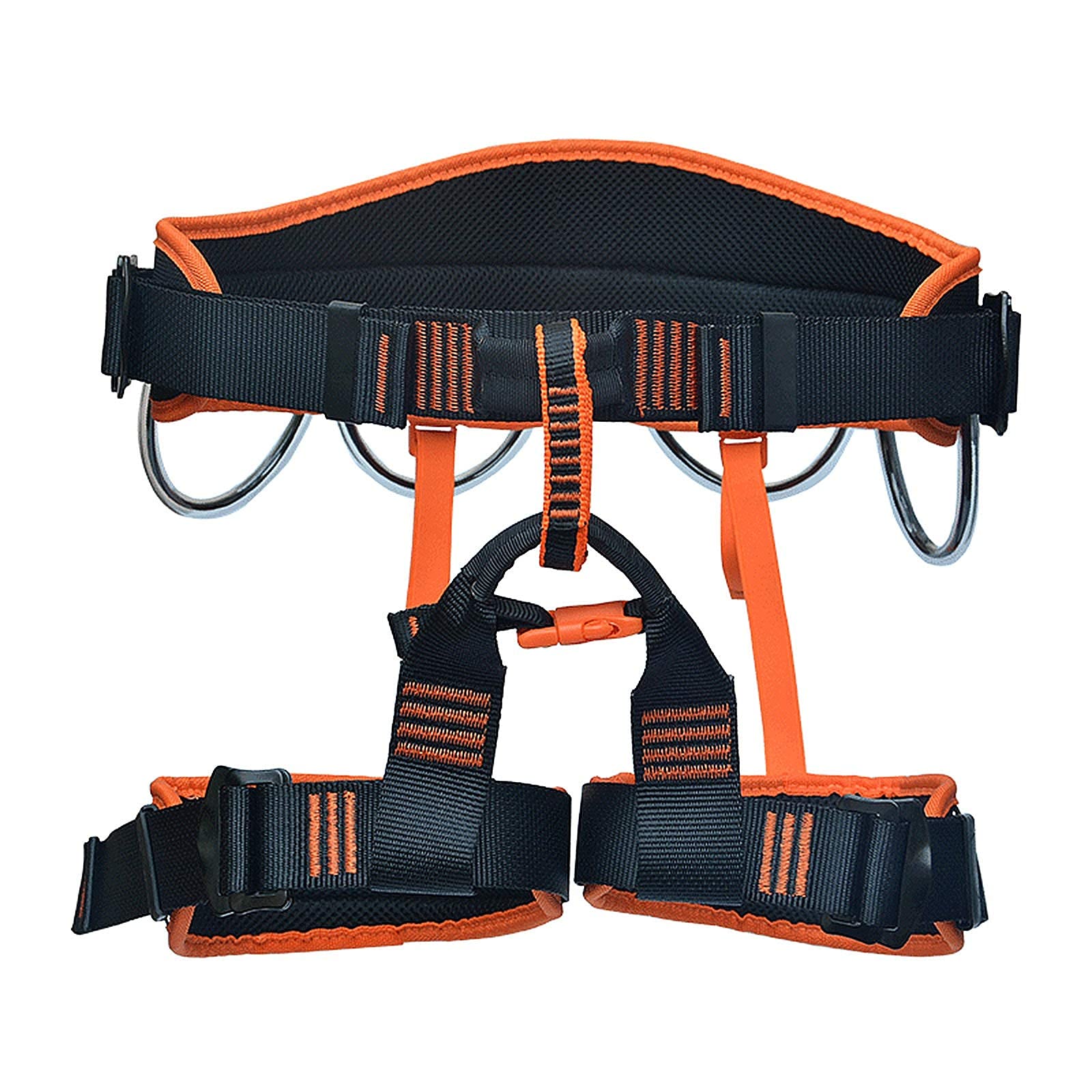 SwaYve Arnés de Seguridad para Detención de Caídas, Cinturón de Seguridad para Trabajos Aéreos, Arnés de Escalada Al Aire Libre de Medio Cuerpo, Cinturón de Seguridad de Cuerpo Completo/Black/a
