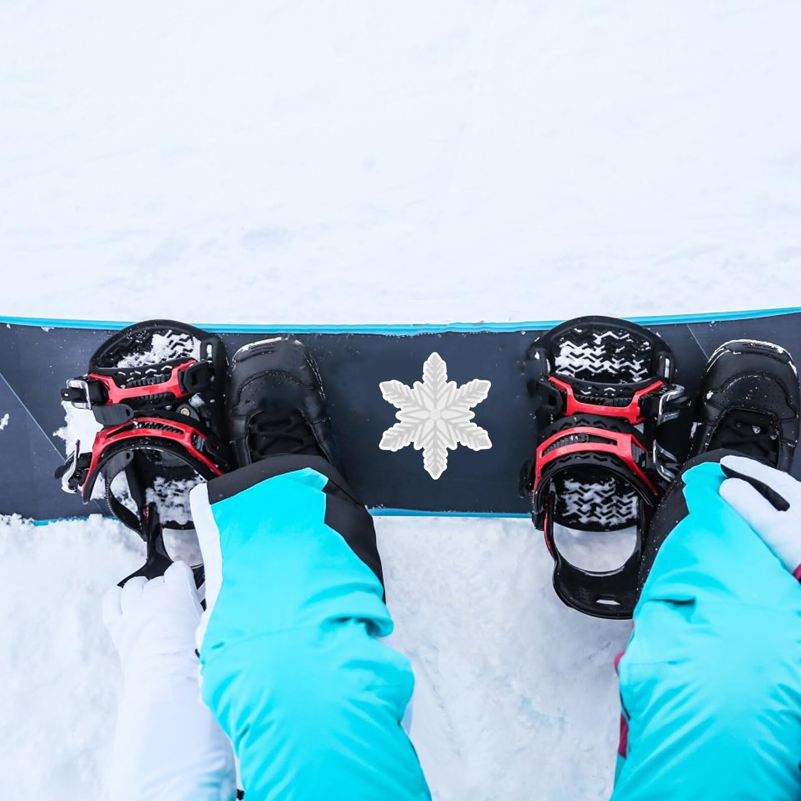 GALPADA Adesivo Antiscivolo per Snowboard Fiocco di Neve 3D Tappetino Resistente in Plastica Rigida Accessorio Sport Invernali per Controllo Sci Facile Applicazione per Uso Outdoor