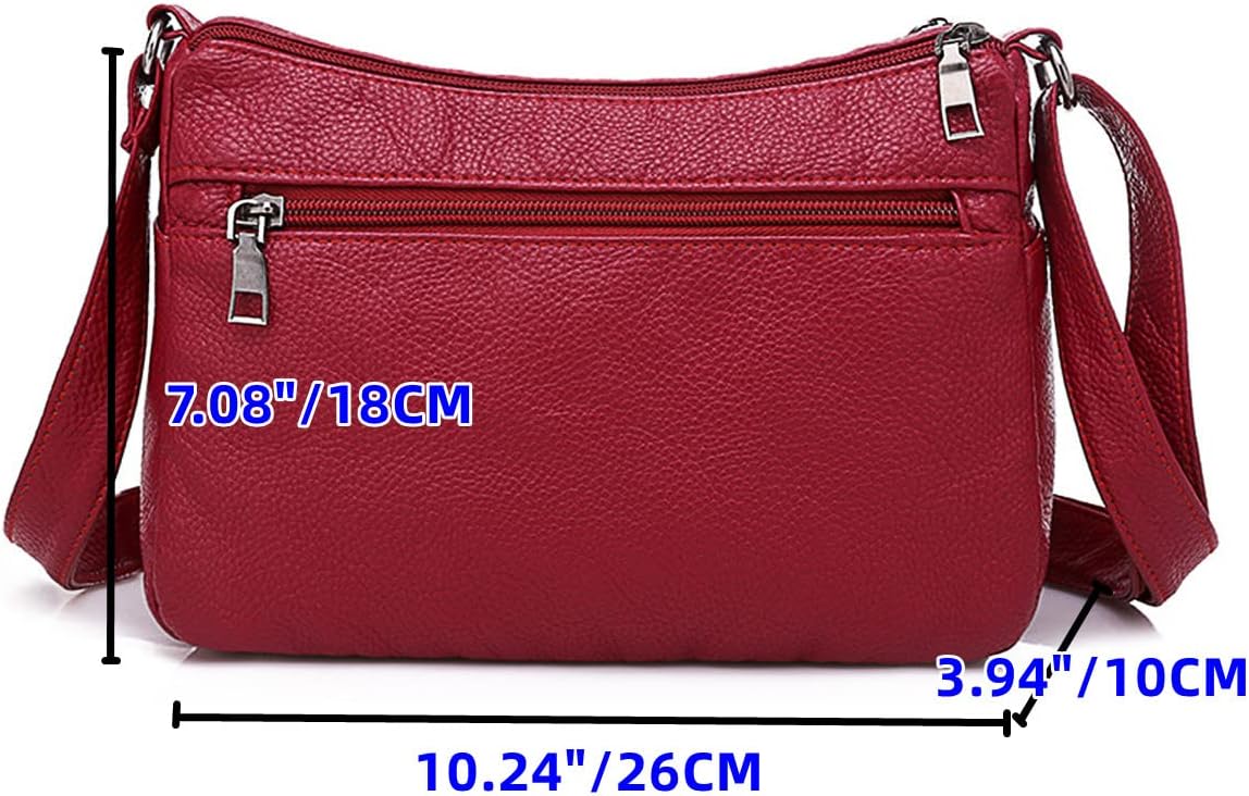 Shoulder Bag for Women, Soft PU Leather Purses with Multi Pockets Crossbody Bag Pocketbooks for Daily Use Travel