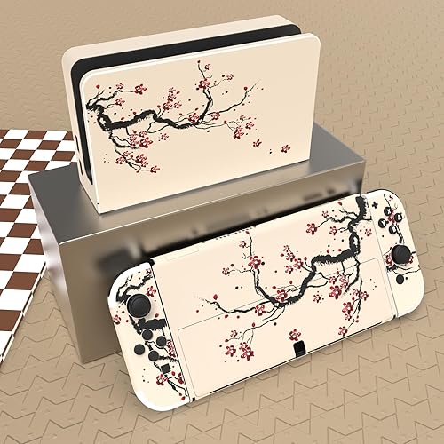 Miniatura 2 de PlayVital Full Set Protective Stickers for Nintendo Switch OLED Model, Customized Vinyl Decal Skins for Switch OLED Console & Joycon & Dock & Grip -