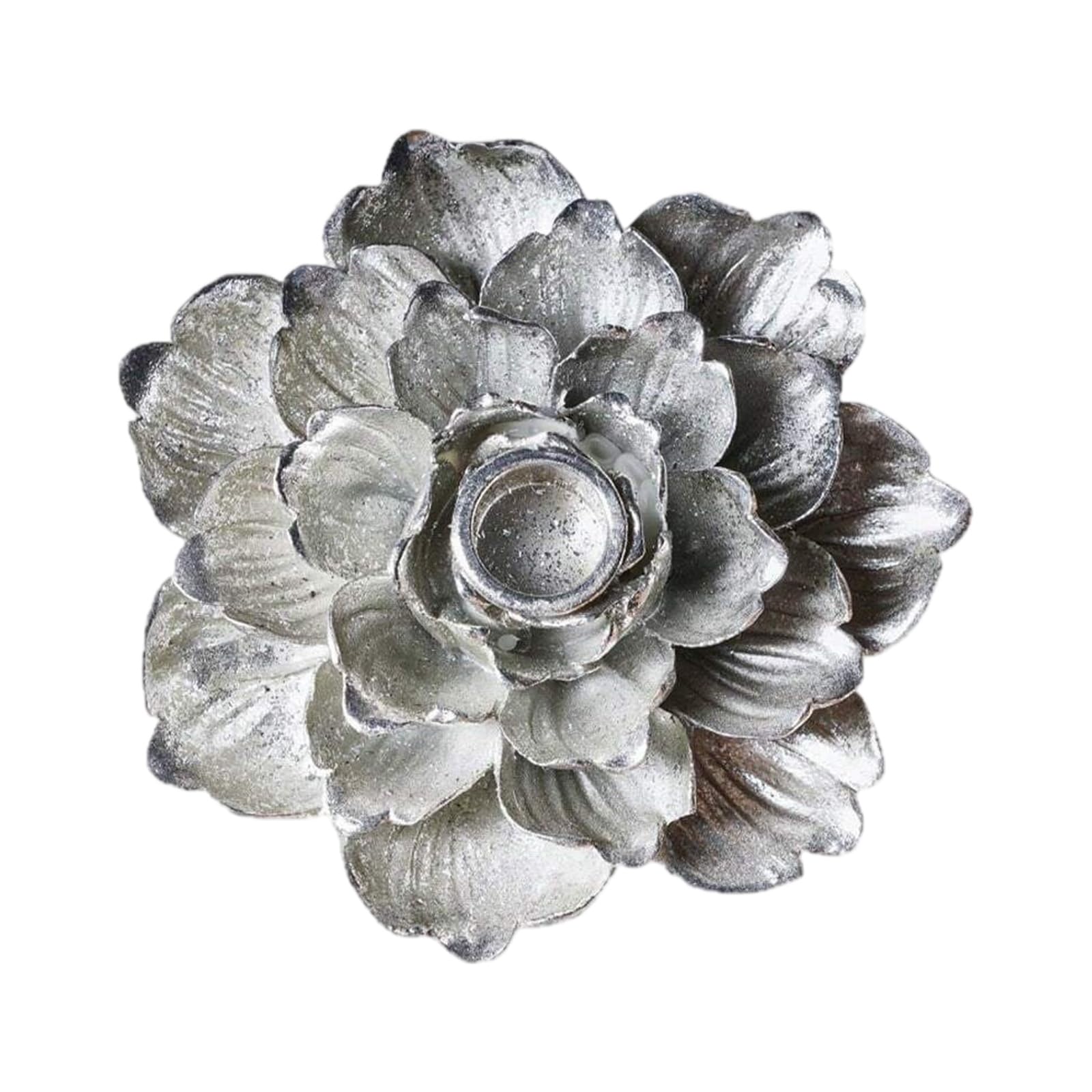 ADYJEE Tapered Holders Decorative Stands Peony Flower Resin Candlestick Holders Table Decoration for Wedding Home Decors Resin Taper Holder