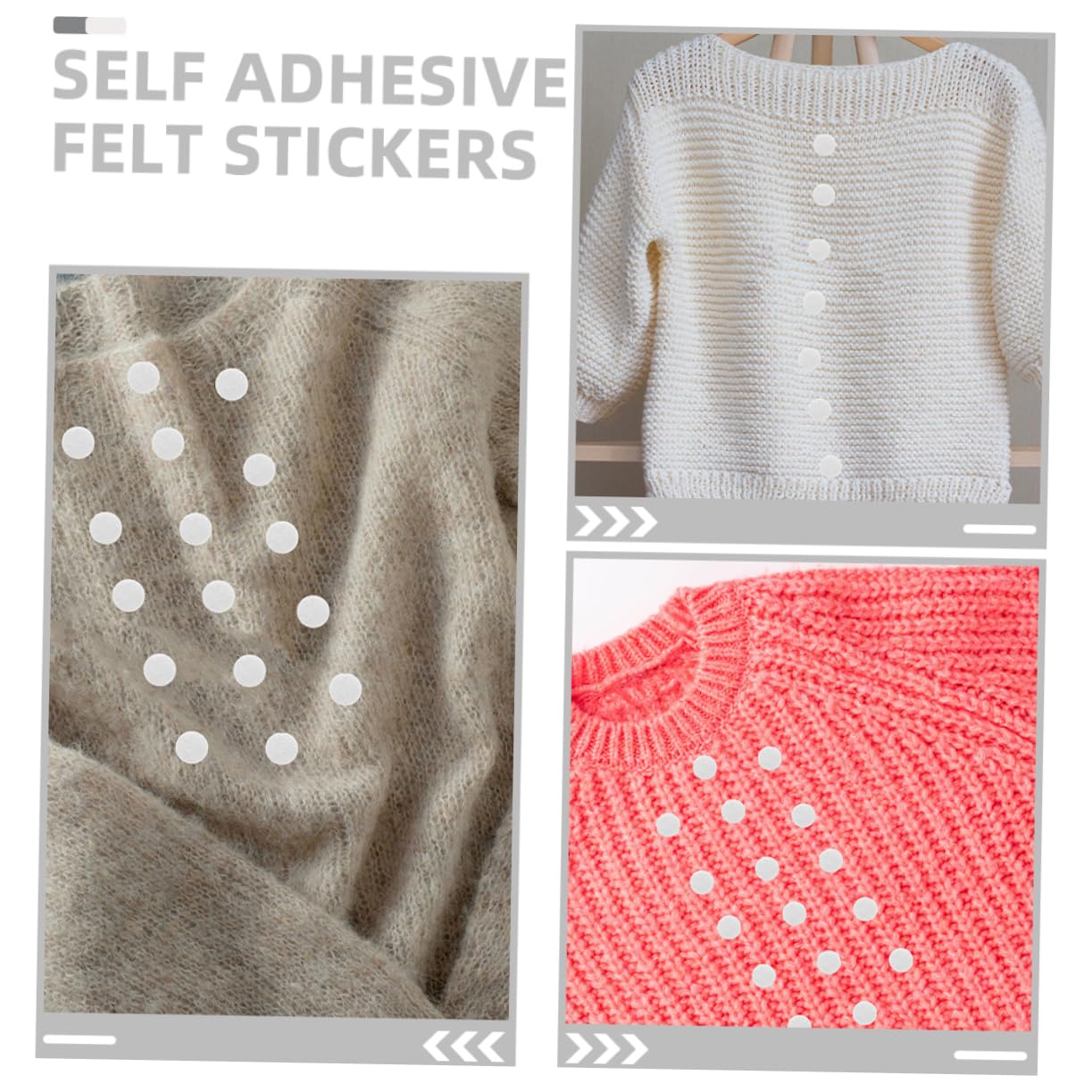 IWOWHERO Self-Adhesive Felt Dots Shape 500pcs Felt Circles for DIY Projects Adhesive Patches for Fashion and Decor