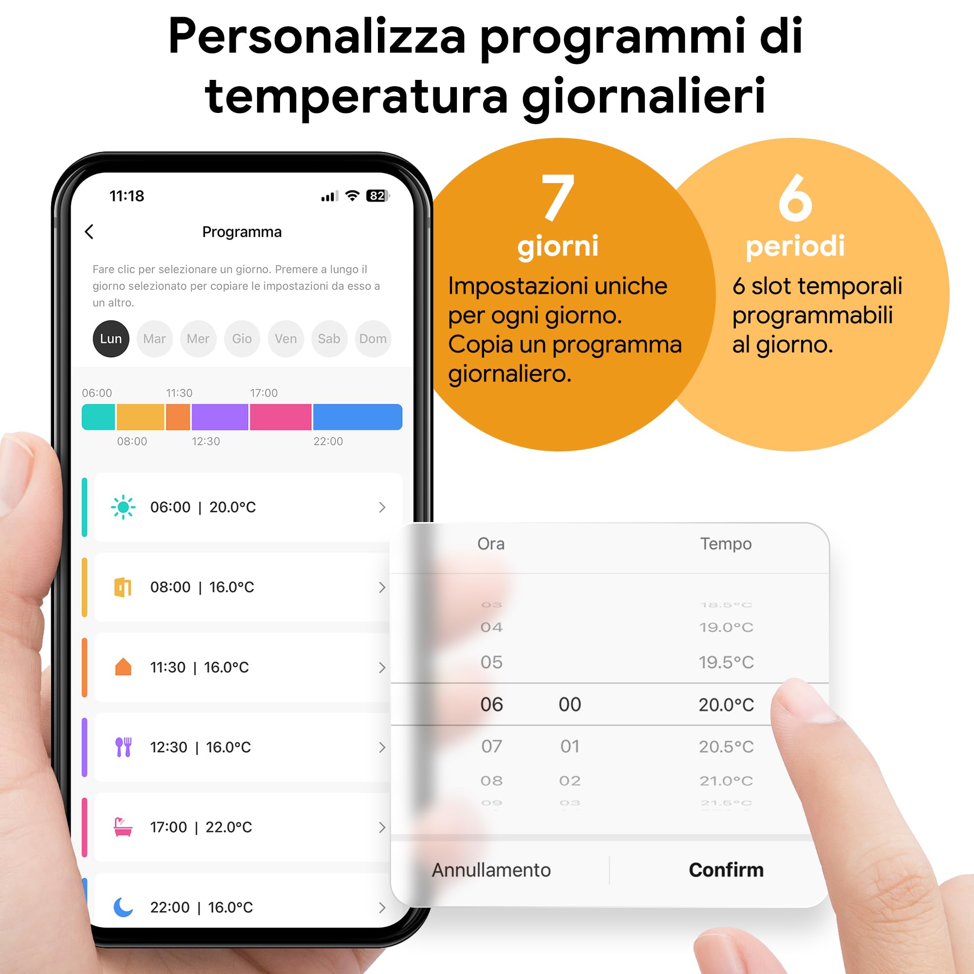 Termostato Wifi A Batteria, Termostato Caldaia Smart 2 Fili Cronotermostato Digitale Per Caldaia A Gas, Tuya Thermostat Ambiente Unterstützung Für Google Assistant Und Alexa Bianco