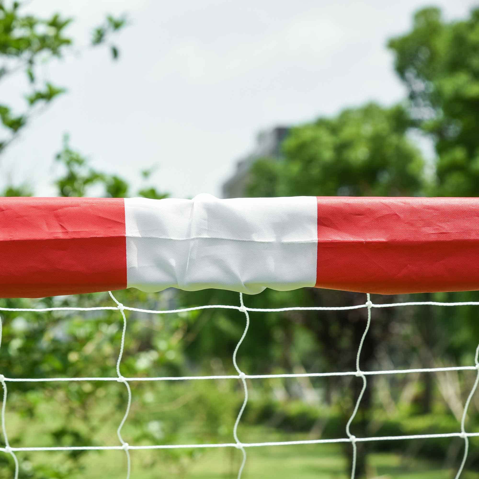 HOMCOM Rete da Calcio, Porta da Calcio per Adulti e Bambini 302x83x201cm | Calcetto, Plastica PE