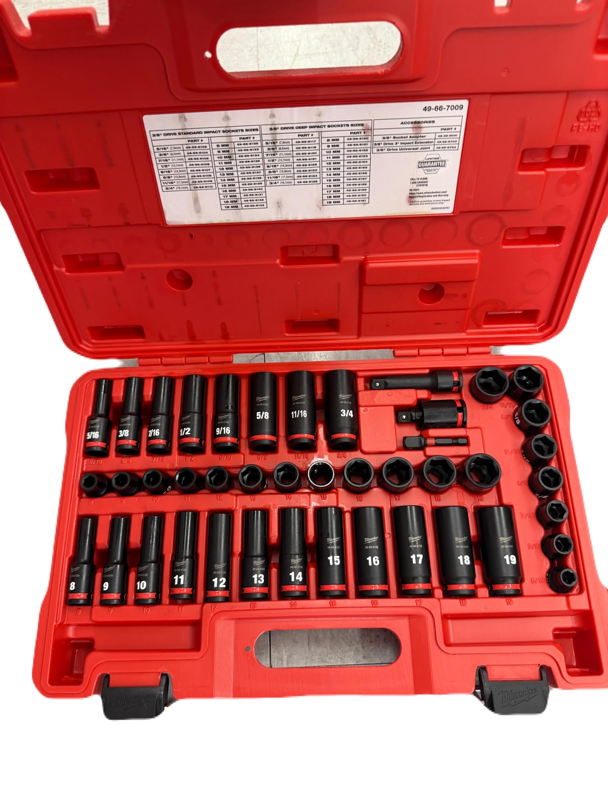 Electric - 43PC IMP Duty 3/8DR SAE Metric DP 6-PT Socket SE