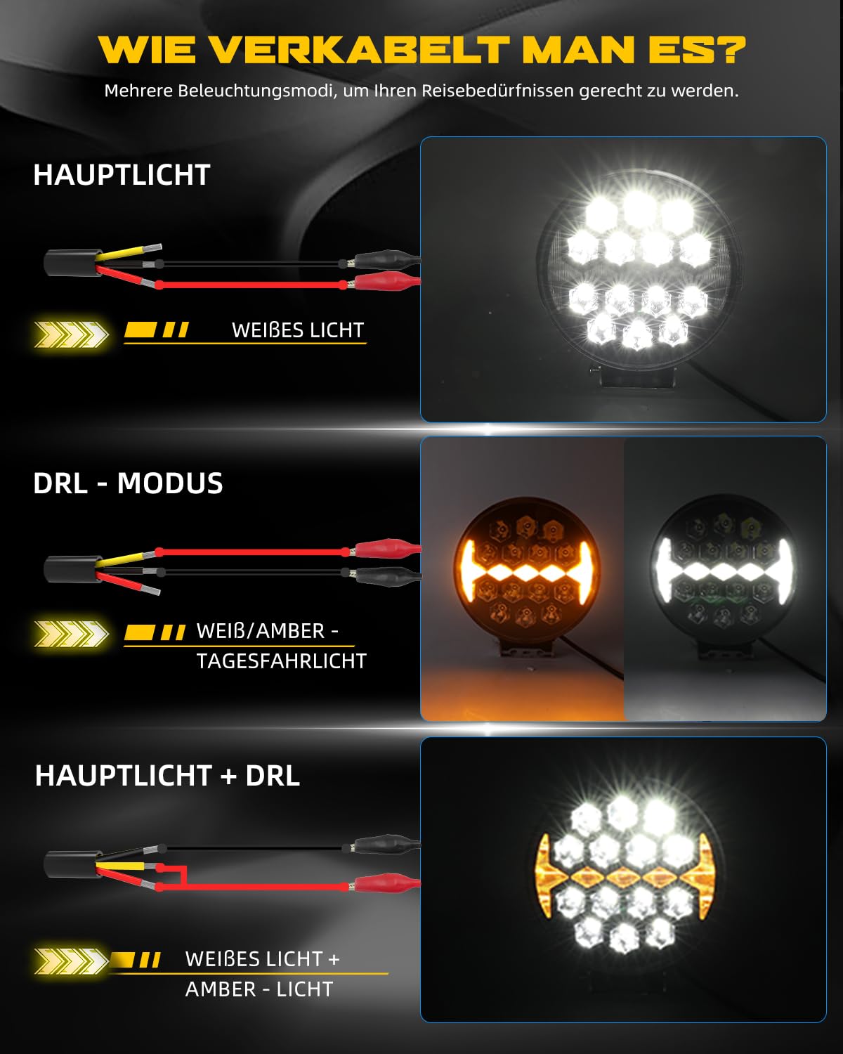 CO LIGHT 9 Zoll 2PCS LED Fernscheinwerfer 12/24v，120W 32000LM Runder Arbeitsscheinwerfer mit ECE Zulassung Tagesfahrlichter Willkommenslichter für Traktor Geländewagen Bagger SUV ATV LKW