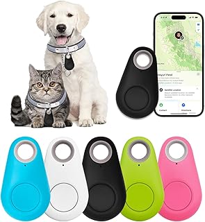 Pet GPS Tracker, Portable Bluetooth Anti-Lost Device, GPS Smart Finders Tracker Device for Kids Dog Pet Cat Wallet Keyrings Luggage,No Monthly Fee (Black)