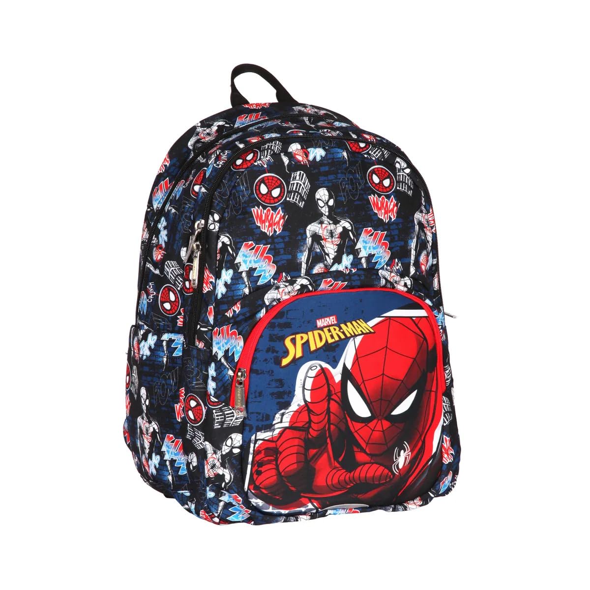 Generico Zaino Scuola Compatibile Spiderman 3Zip Ergonomico Elementari Medie 45x32x22cm