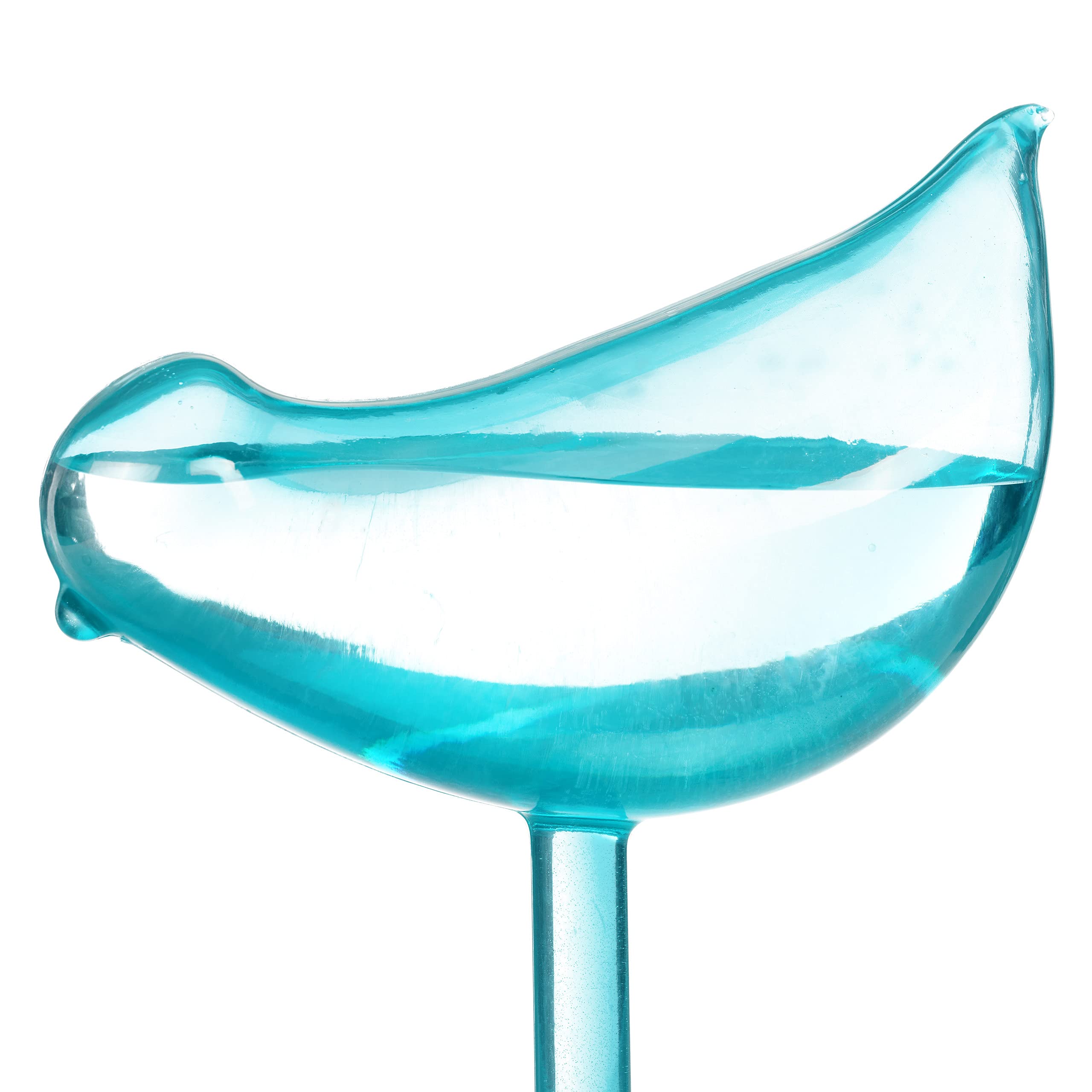 Relaxdays Pack 40 Globos Autorriego Diseño Pájaro, Regadores Plantas 200ml, Dosifican Agua de Riego, Azul