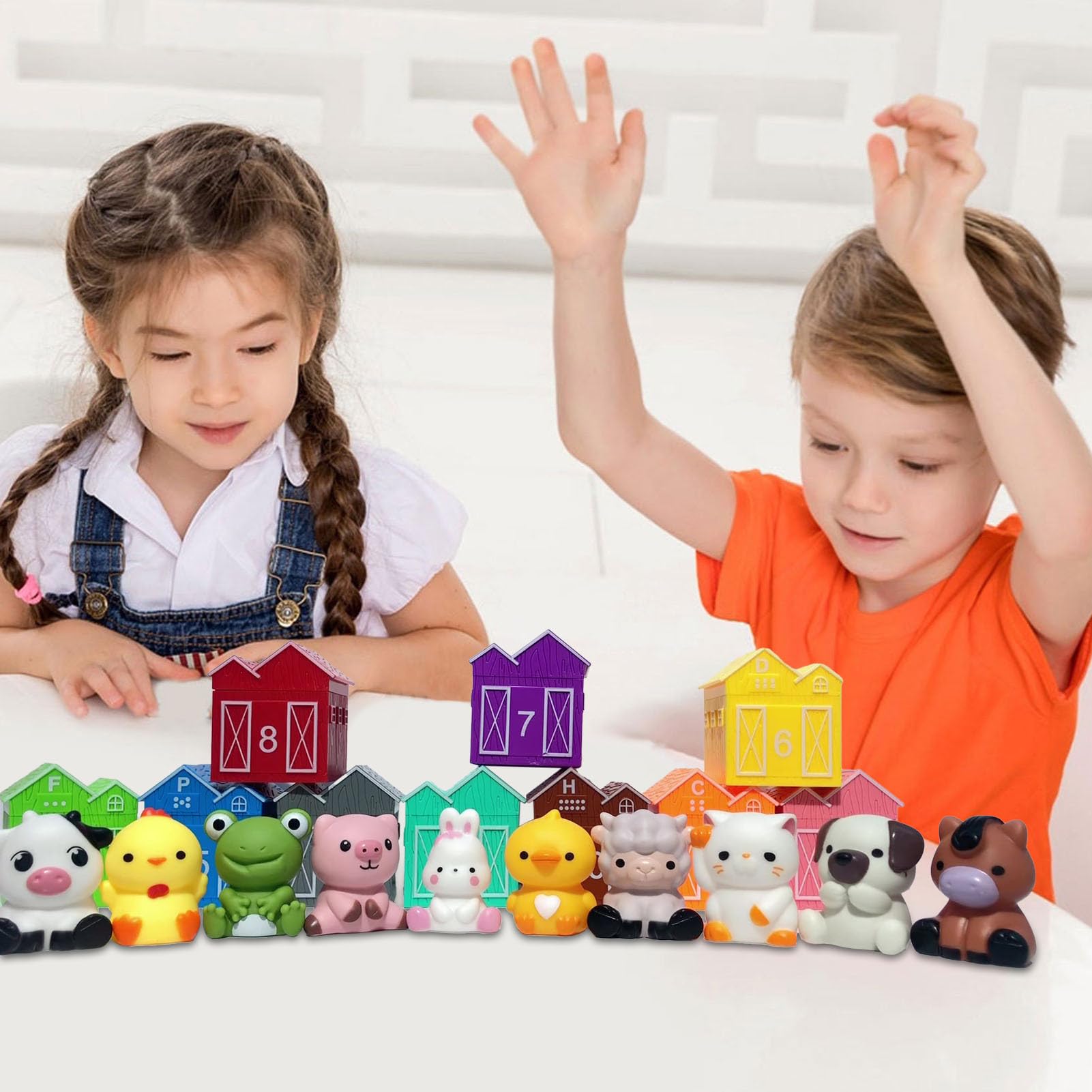 Marionetas de Mano Juguete Educativo Apretable y | Figuras de Dedos Animales de Granja Para Niños Y Niñas Año Nuevo Preescolar Pequeños Cumpleaños Navidad