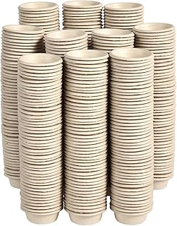 500Pack Gecko Food and Water Cups 0.5oz Small Paper Feeding Cups Reptile Feeder Bowls Ledge Accessories for Crested Gecko Lizards Spiders Reptiles (500Pack)