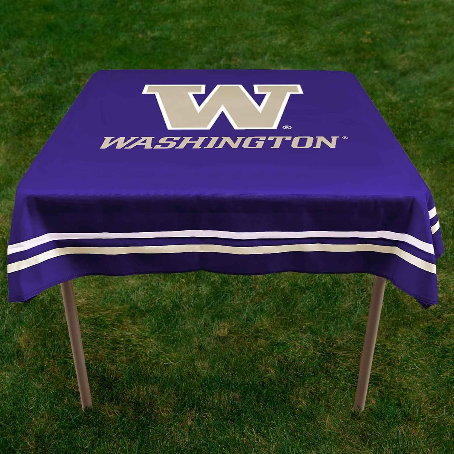 College Flags & Banners Co. Washington UW Huskies Logo Tablecloth or Table Overlay
