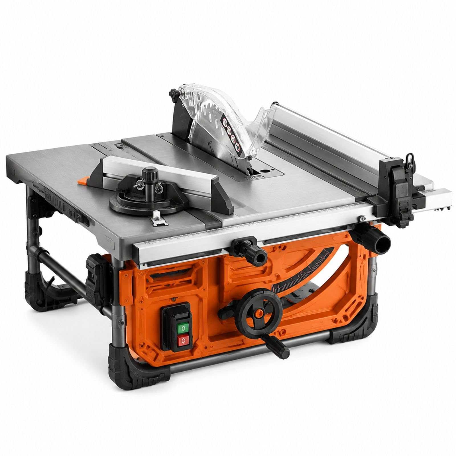 Piła stołowa 1800 W 4400 obr/min z prowadnicą równoległą, ogranicznikiem ukośnym, regulacją wysokości i nachylenia do stolarstwa garażowego