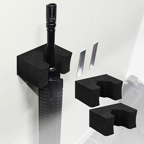 Adoreal Paquete de 2 portaarmas para almacenamiento de pistolas, accesorio seguro para rifles y escopetas, soporte para armas en armario de pistola,