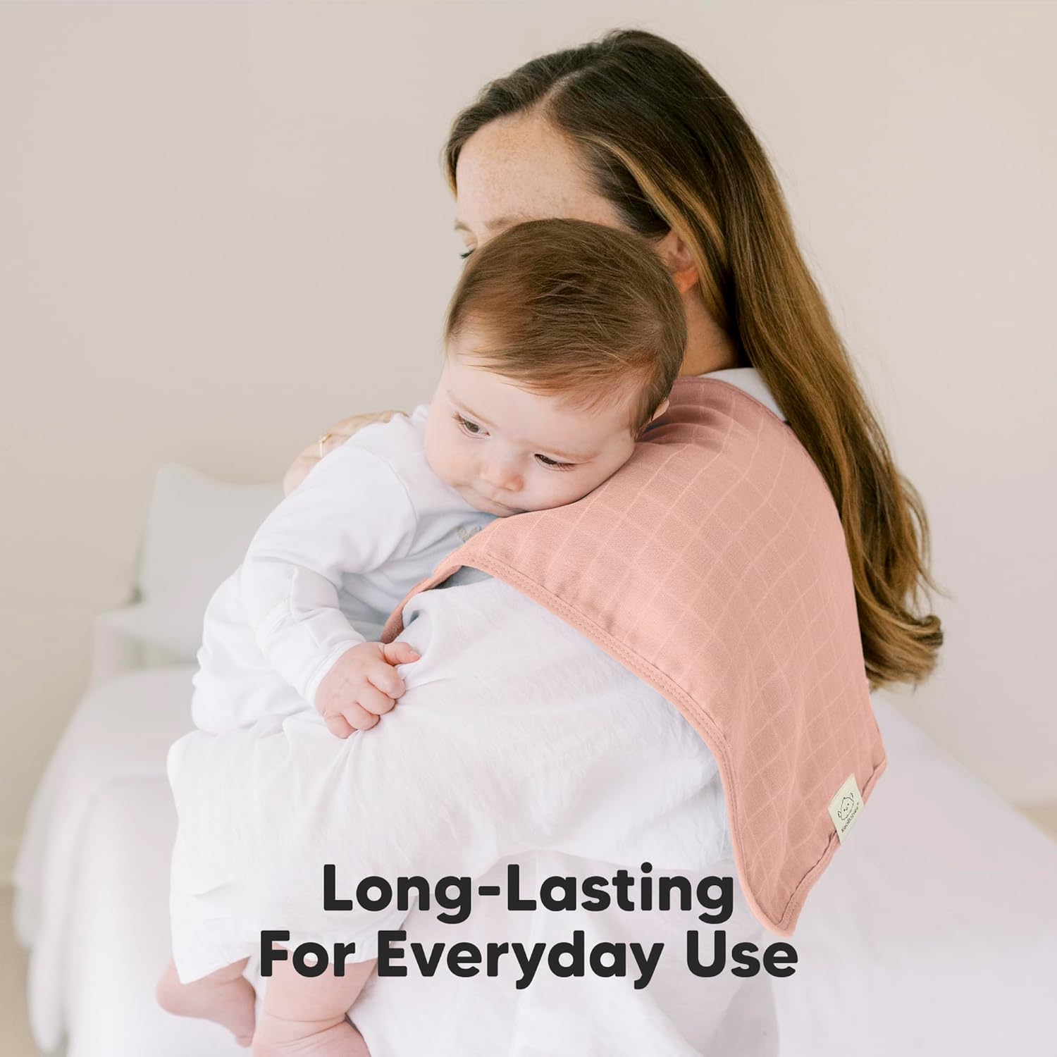 KeaBabies Cotton Muslin Burp Cloths Baby Boy, Girl - 5-Pack Soft & Absorbent Burping Cloth for Babies, Large Baby Towels & Washcloths for Newborn, Spit Up Rags, No Shrink, 20x10" (Flora Dew) - Image 6