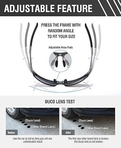 Miniatura 5 de Duco - Gafas de sol deportivas polarizadas para hombre con protección UV 8177s