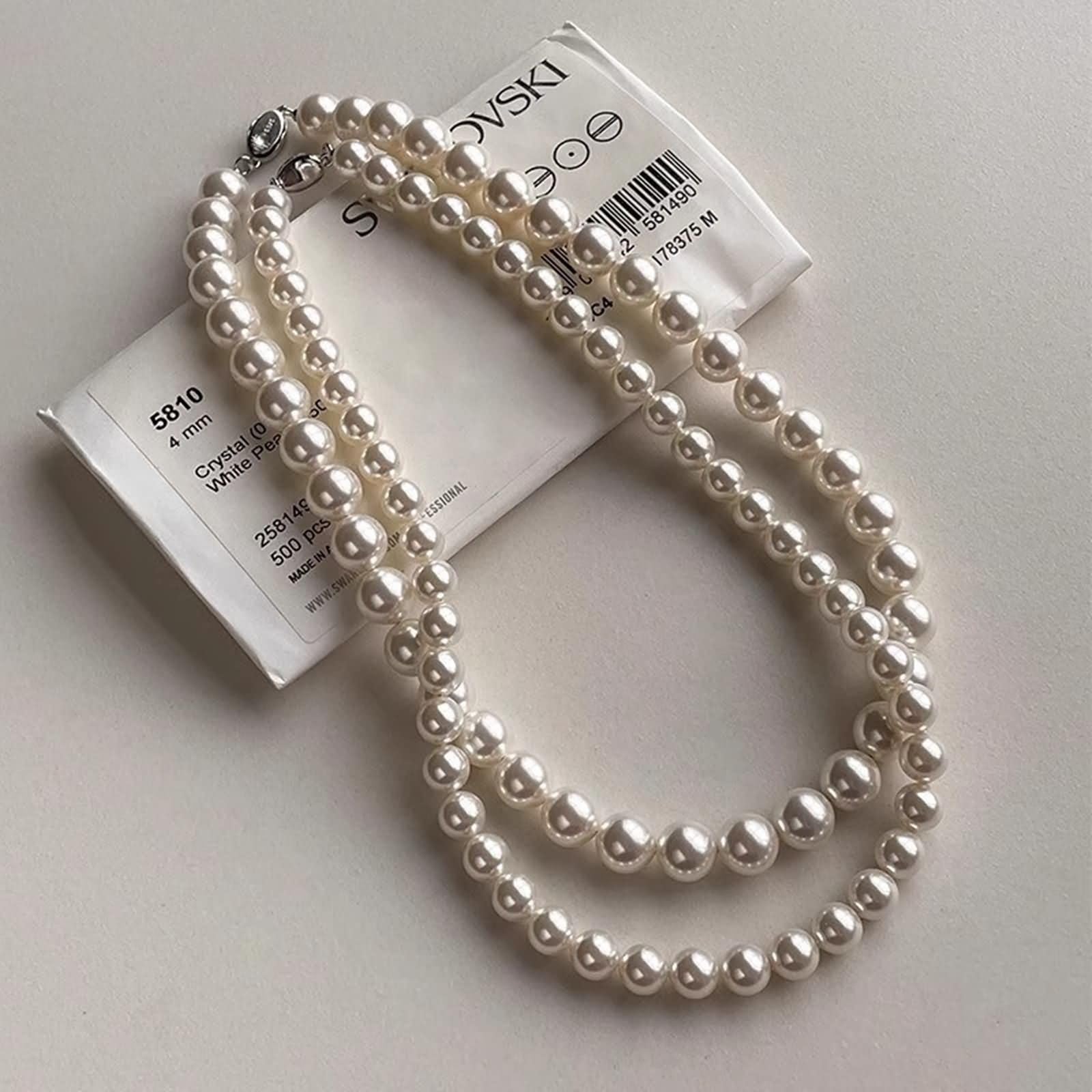 Collana Donna Argento con Pendenti,Collana Pendenti Argento Sterling 925 Donna Catena di Perle Donna Catena Collana Argento