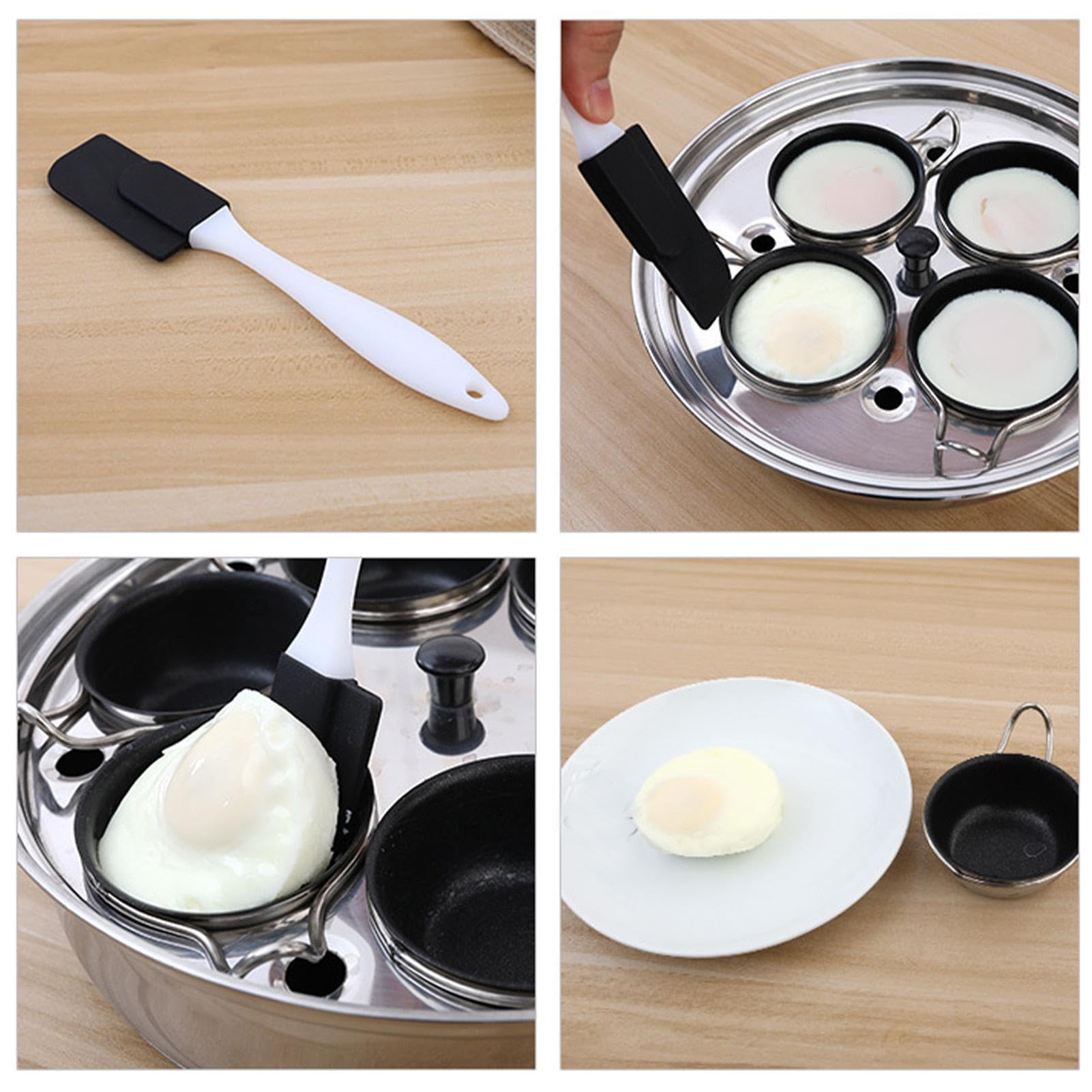 Cacerola para huevos escalfados,Olla para huevos cocidos | Sartén para carne con caldera de huevos - Sartén 2 en 1, olla para huevos escalfados para desayuno, brunch, almuerzo y cena