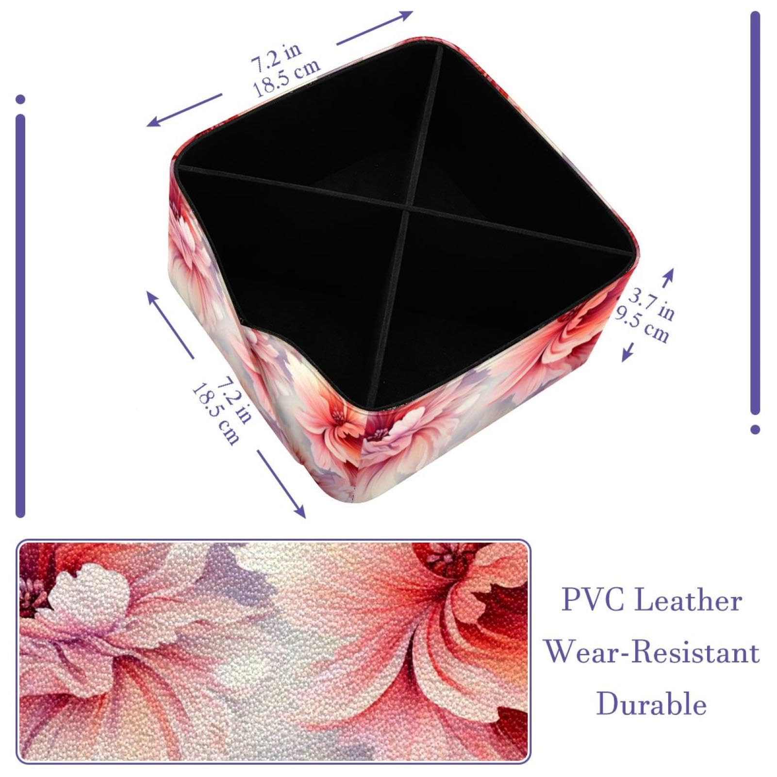 Joli porte-stylos en forme de pétales de fleurs, 4 emplacements pour pinceaux de maquillage, grand rangement de fournitures de bureau, joli crayon de bureau pour bureau, école, femmes et enfants