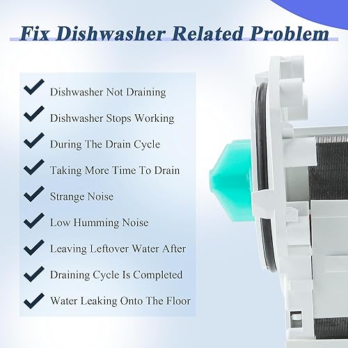 Miniatura 6 de Bomba de drenaje para lavavajillas A00126401 bpx1-90e - Para lavavajillas Frigidaire Kenmore - Reemplaza AP5690431 5304492415 154736201 PS8689824