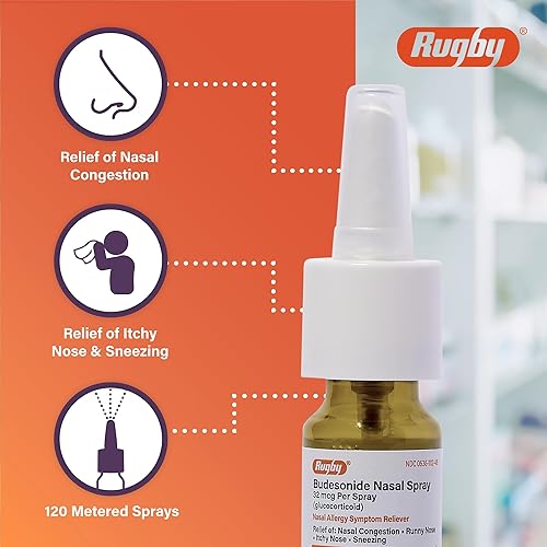 Miniatura 4 de Rugby Budesonide Spray nasal - Alivio de alergias y congestión nasal - Sin alcohol - 0.285 onzas líquidas