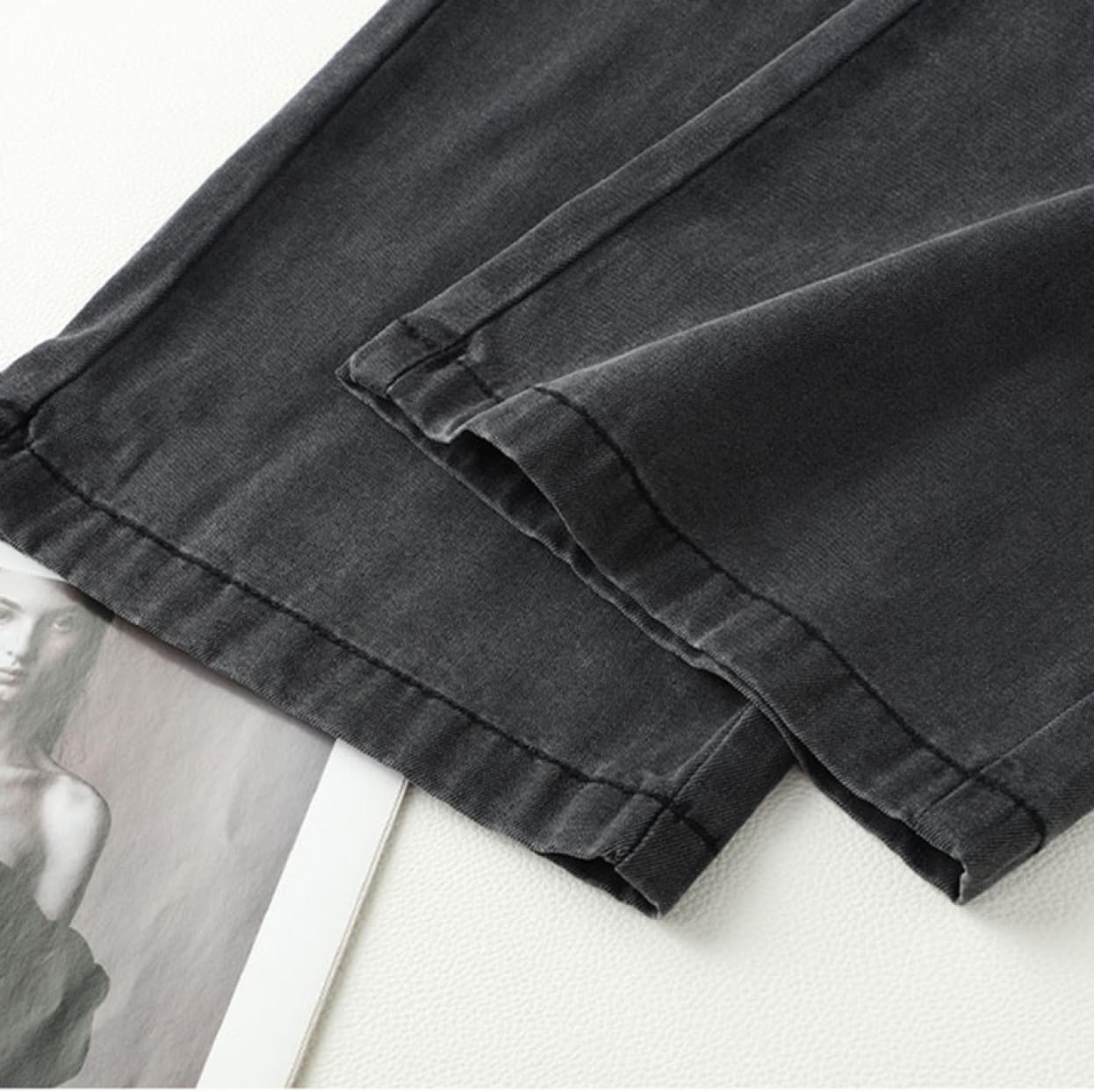 [MeipingQu] 大きいサイズ デニムパンツ レディース ゆったり ワイドパンツ デニム カーゴパンツ カジュアル ジーパン