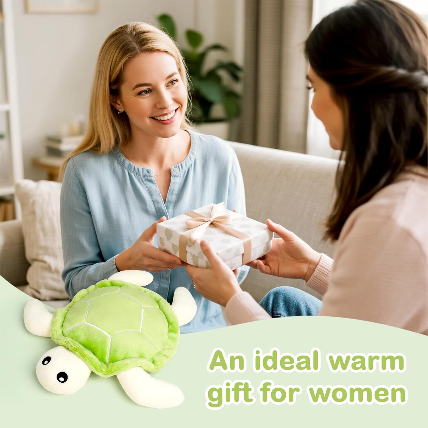 Sea Turtle Cute Microwavable Stuffed Animal Heating Pad – Plush for Period Cramp Relief, Funny Gifts for Women, Girlfriend, Daughter, Teens - Image 6