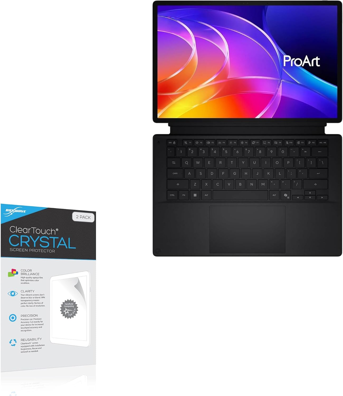 BoxWave Screen Protector Compatible with ASUS ProArt PZ14 (14 in) - ClearTouch Crystal (2-Pack), HD Film Skin - Shields from Scratches