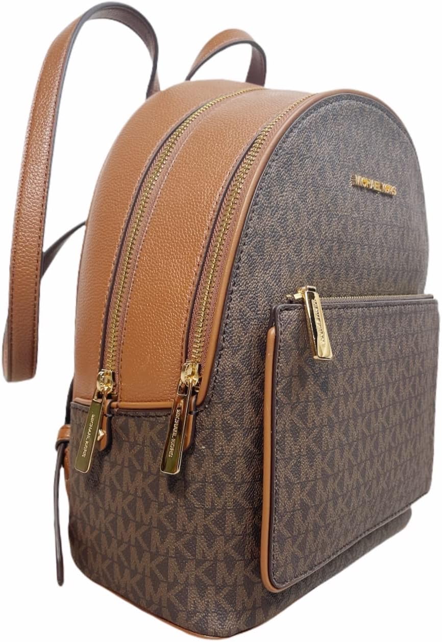 Michael Kors Kenly Medium Adina Backpack Pebbled Leather Brown MK Signature: Clothing, Shoes & Jewelry