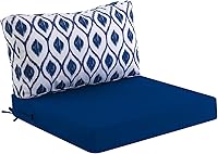 Vista 24 de idee-home Cojines impermeables para asiento de exteriores, para muebles de patio, cojines de repuesto para asiento profundo Hampton Bay