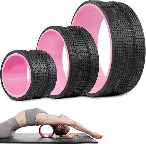 Miniatura 7 de Yes4All Yoga Wheel Roller, 500 lb Capacity Back Cracker Roller for Comfort HIPS & Neck, Available in 6”/10”/12” Sizes Negro - Menta,6 pulgadas -