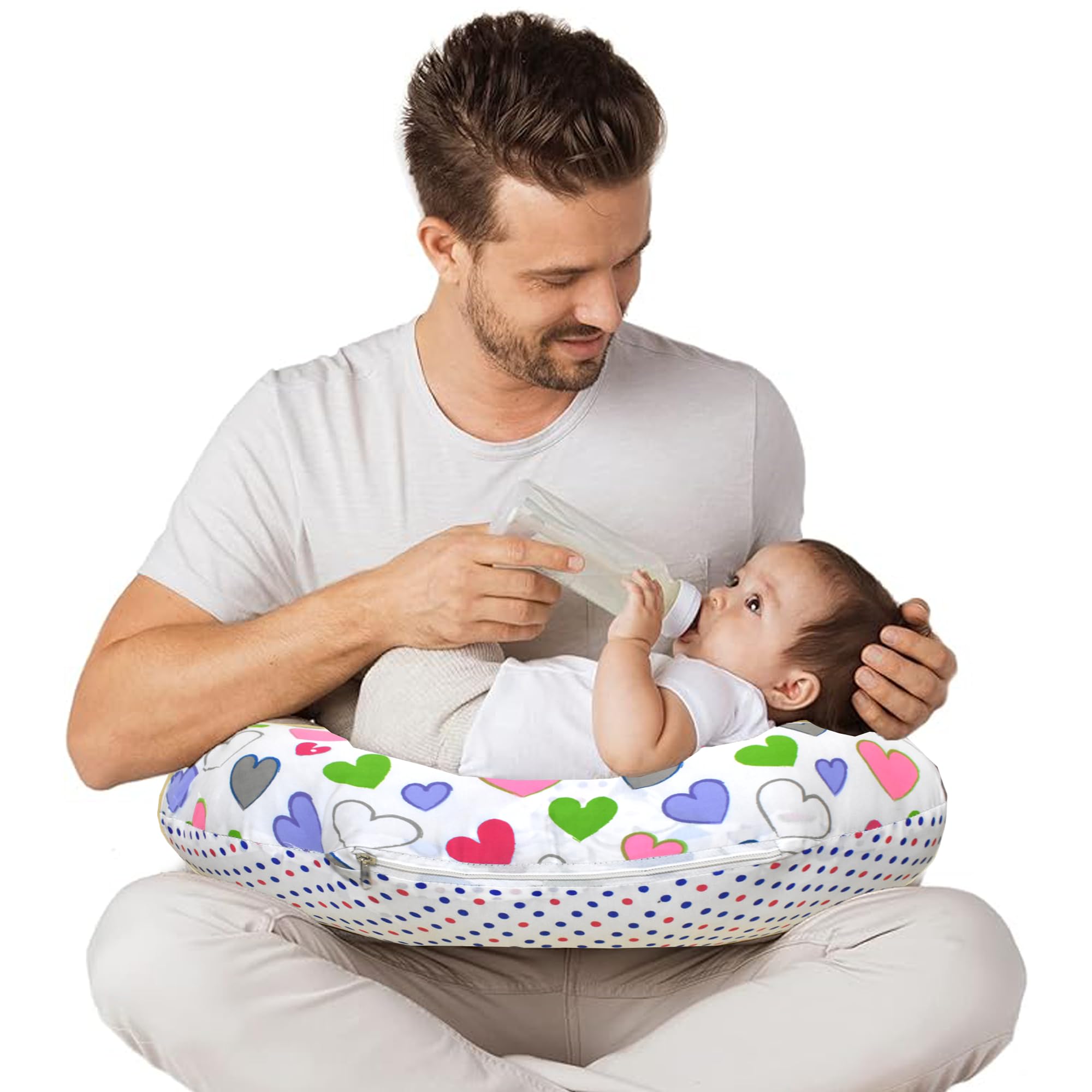 VParents Multipurpose Baby Feeding Nursing Cum Maternity Pillow for New Born Cotton, Recommended for Maternity, Nursing, Medical Daisy (Purple) 110251-image-33