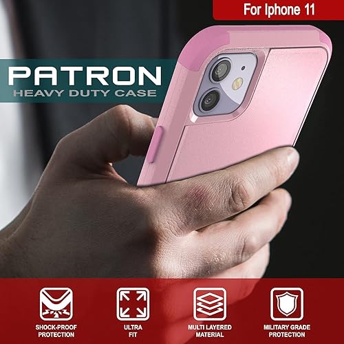 Miniatura 9 de Punkcase Funda para iPhone 11 con clip para cinturón Serie Patrón 4-1, resistente y protectora multicapa con soporte integrado para iPhone 11 (5.8