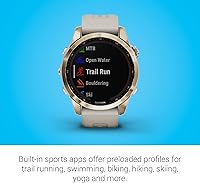 Vista 60 de Garmin Fenix 7S - Reloj inteligente de aventura de tamaño más pequeño, con capacidad de carga solar, resistente reloj para exteriores