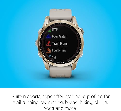 Miniatura 54 de Garmin Fenix 7S - Reloj inteligente de aventura de tamaño más pequeño, reloj resistente al aire libre con GPS, pantalla táctil, características