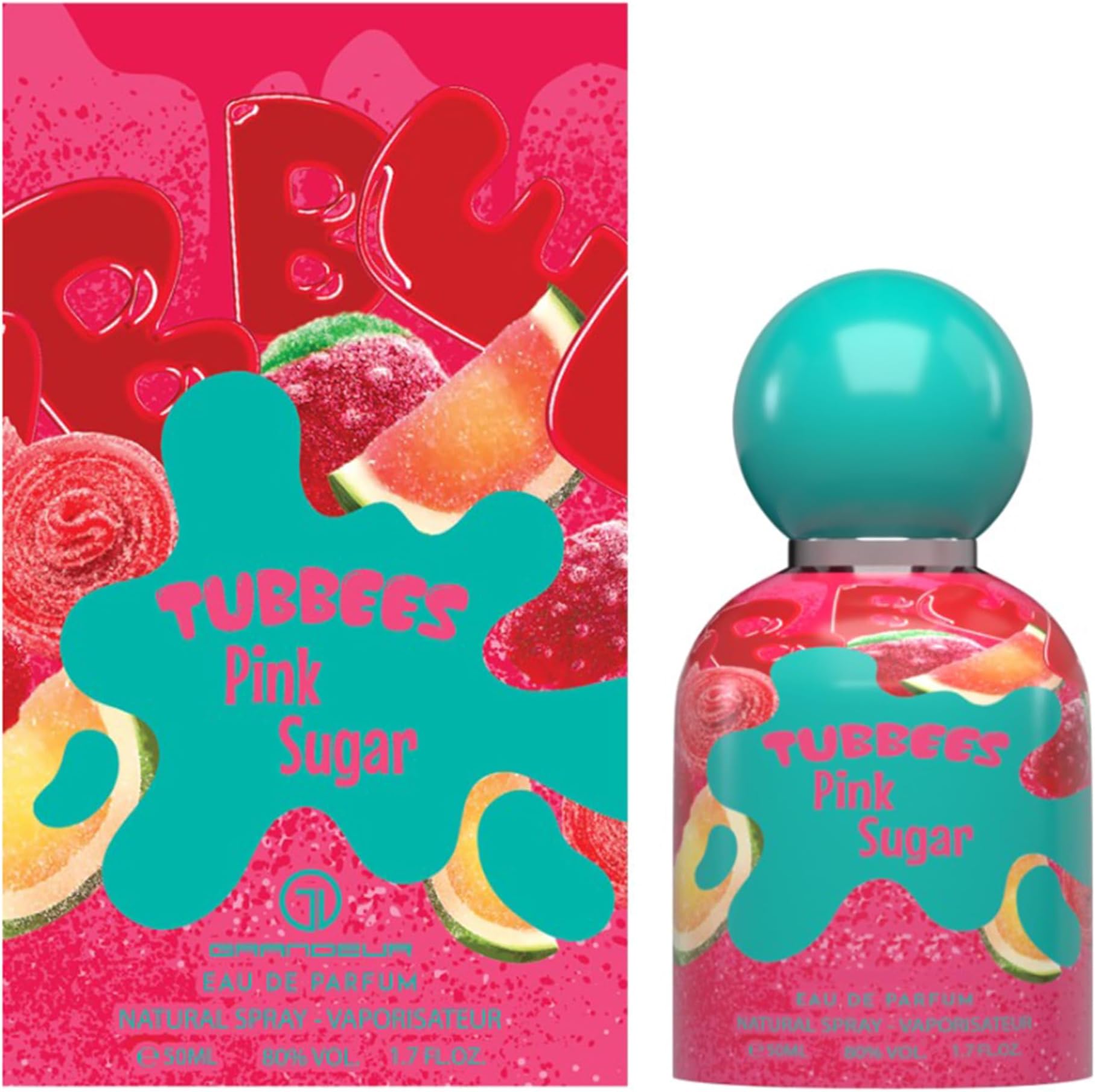 Grandeur Tubbees Perfume 50ML - PINK SUGAR | Unisex Gourmand-Inspired Fragran...