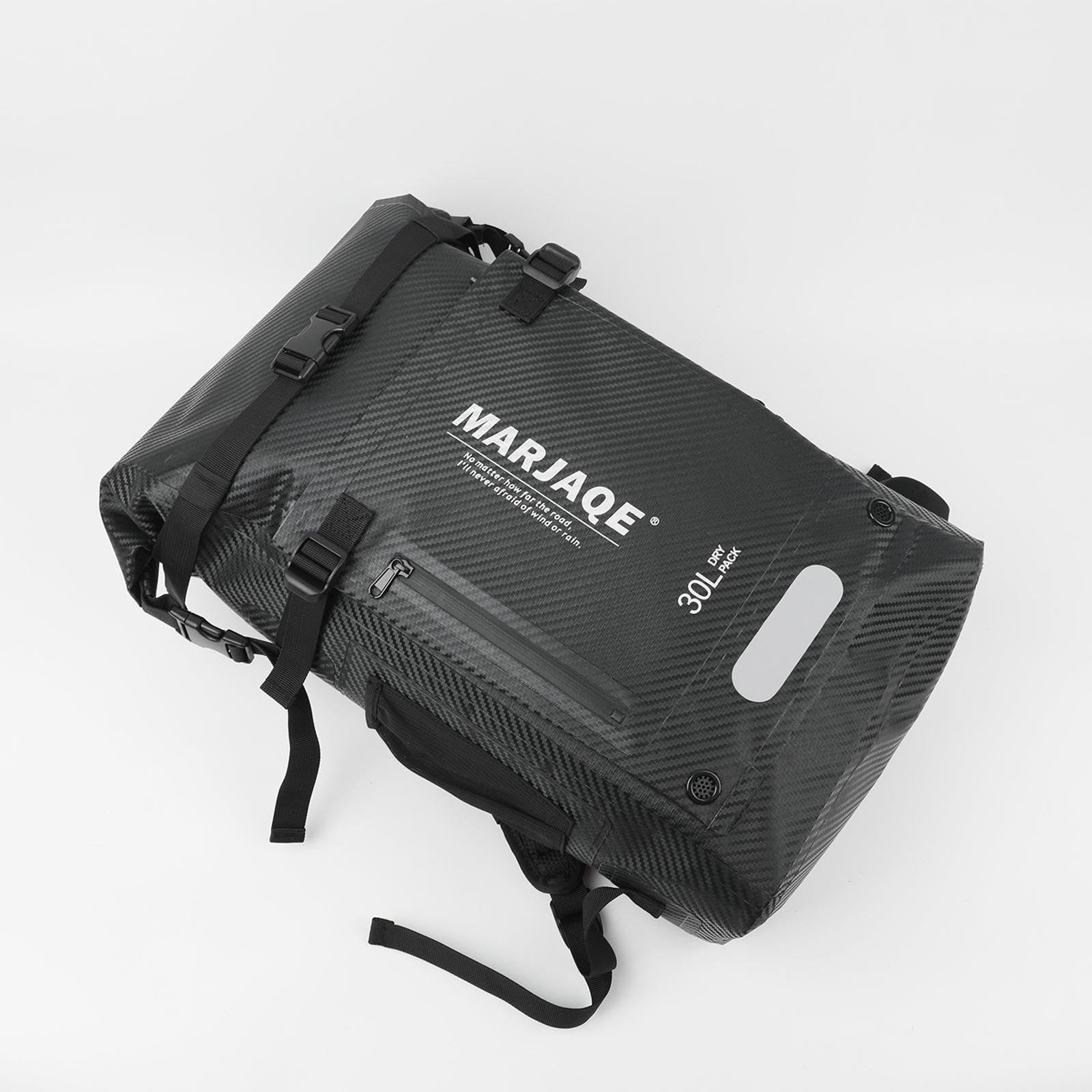 Sac à Dos de Plongée 30L Étanche Compartiments Multiples Porte-Palmes pour Kayak Navigation de Plaisance Rangement Équipement- Noir