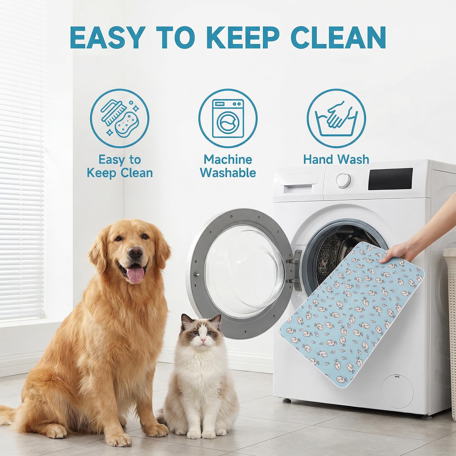 Ninonly Alfombra Refrescante para Perros y Gatos, 50x70cm Cama Fresca para Mascotas, Colchoneta Refrescante Alfombrilla de Verano Lavable a Máquina y Plegable, Manta Fria Ideal para Hogar Coche Viaje
