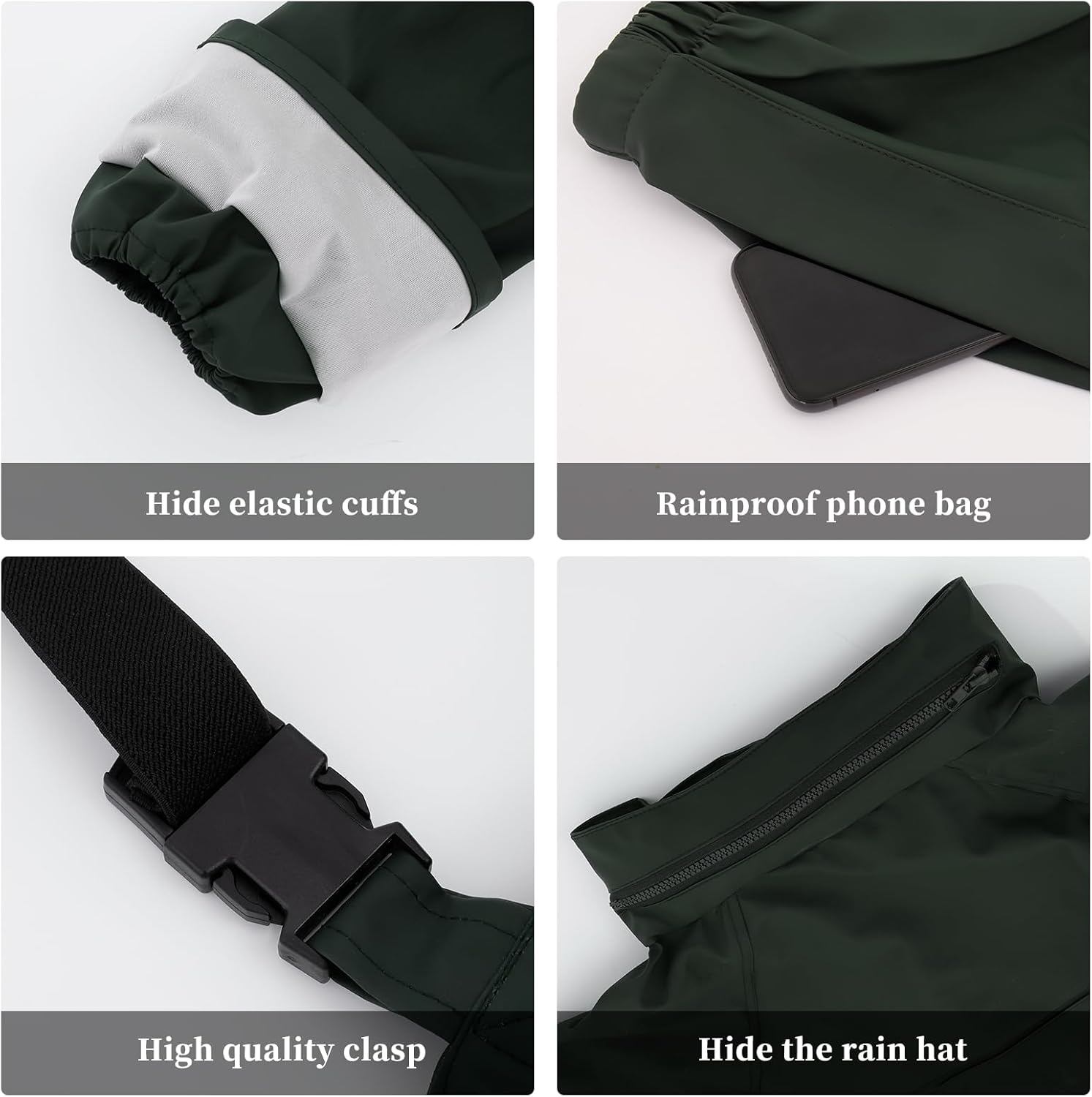 Rain Suit For Men & Women Waterproof Heavy Duty Rain Gear Reflective Jacket for Fishing Outdoor Work Raincoats - Image 6