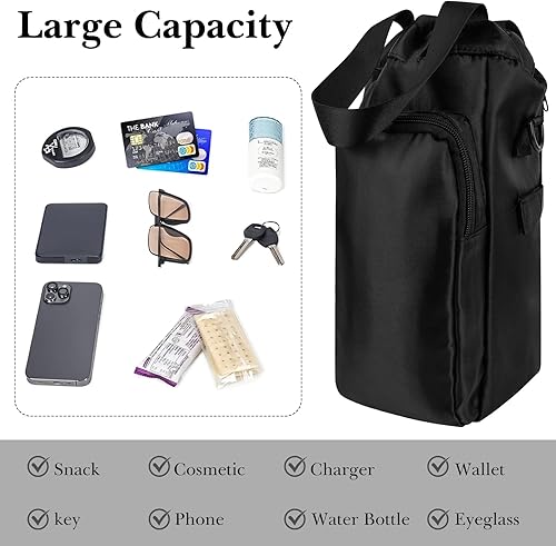 Vista 5 de Linkidea Bolsa de almacenamiento para licuadora, portabotellas portátil con cordón y correa para el hombro y la mano, bolsa de viaje compatible