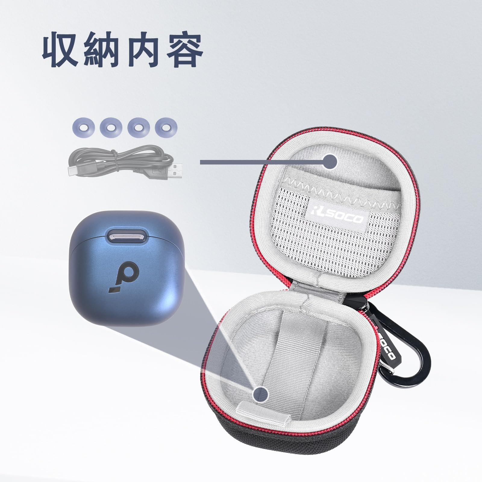 soundcore Liberty 4 完全ワイヤレスイヤホン　ケース付き Amazon | KOMININA Anker Soundcore Liberty 4 NC 用 ケース