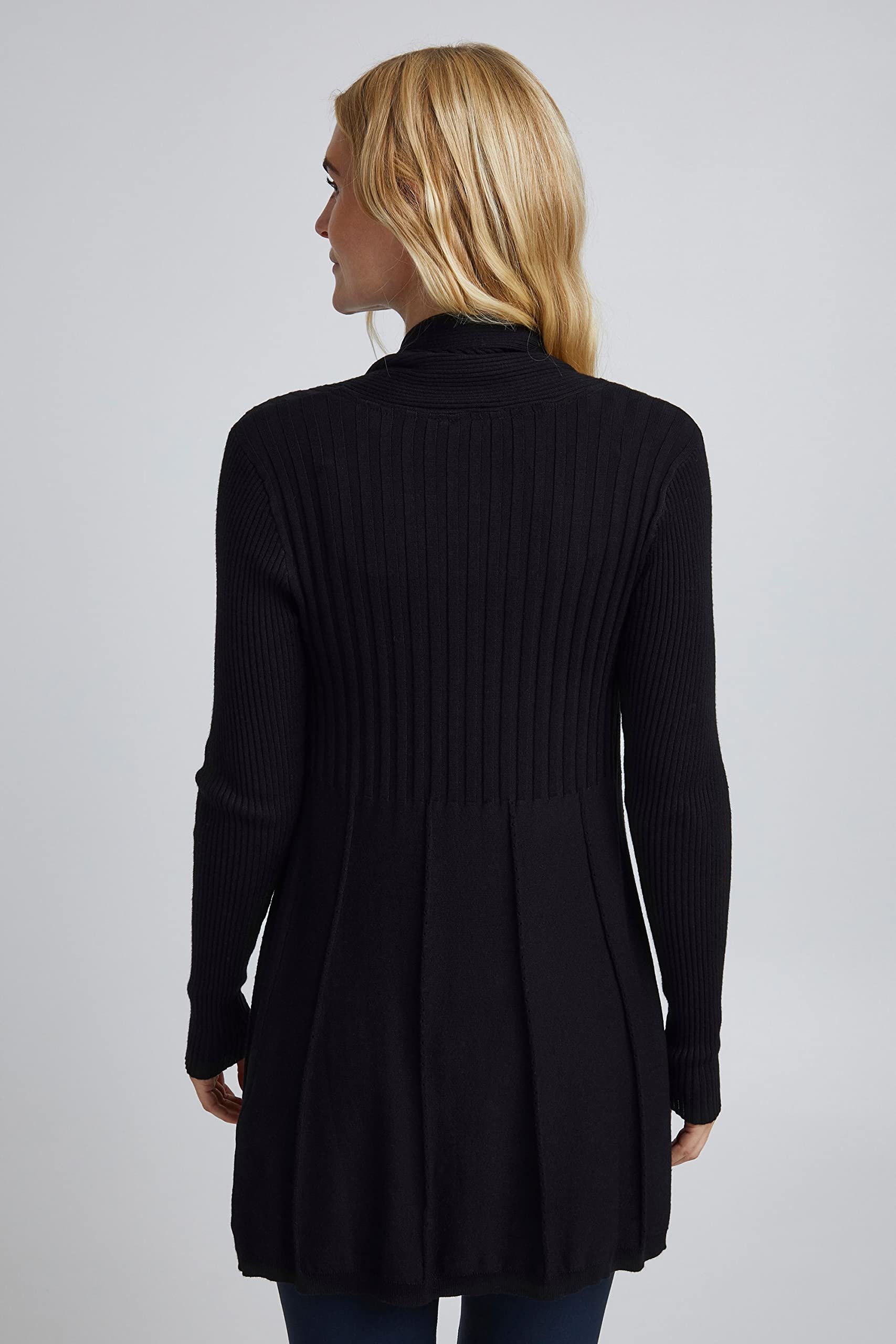 fransa FRZubasi Damen Lange Strickjacke Feinstrick Cardigan Longstrickjacke